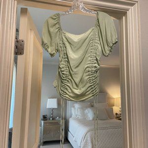 Ruched Puff Sleeve Top